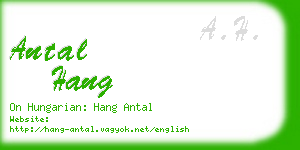 antal hang business card